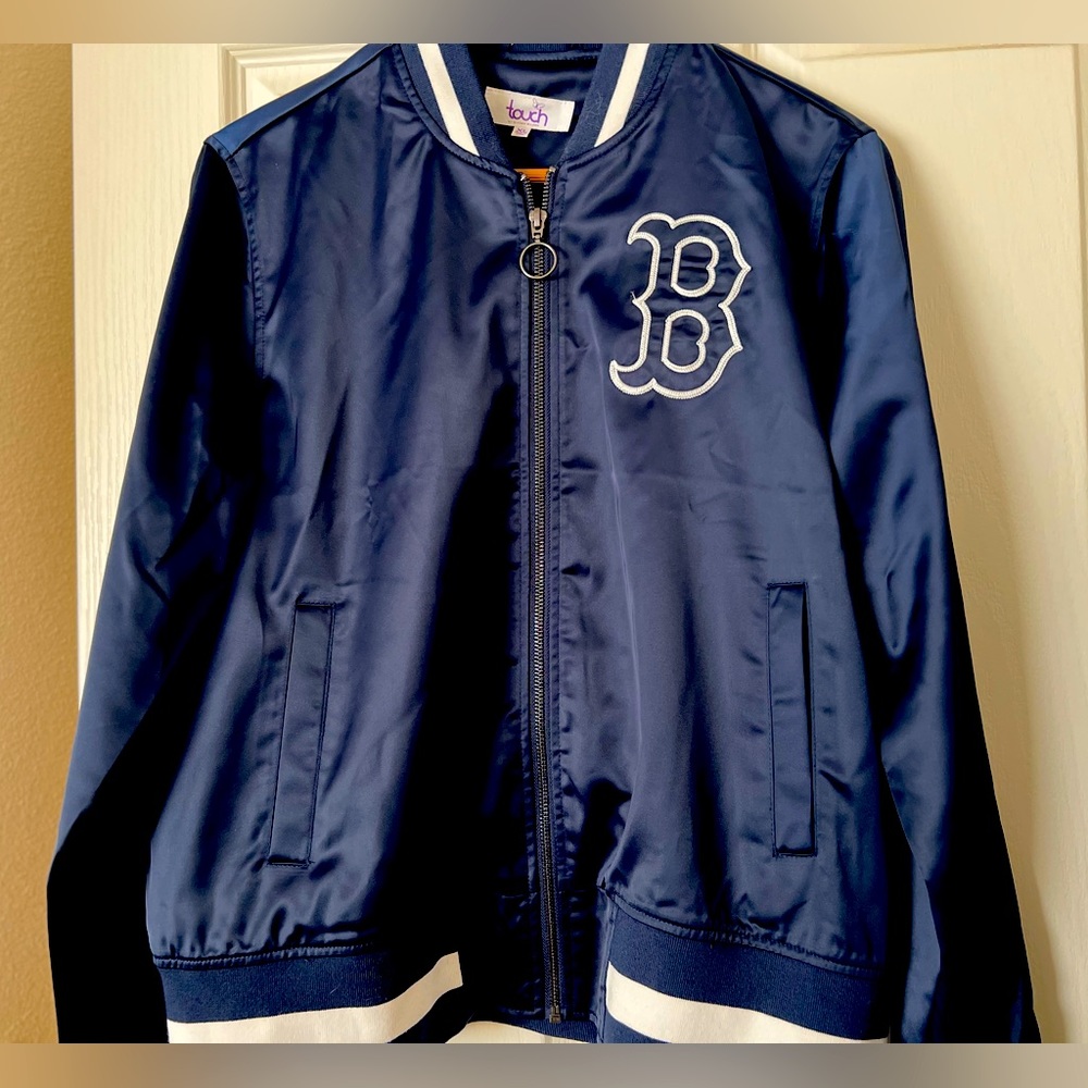 Alyssa Milano Silky Touch Red Sox “B” women’s zip up jacket size XL